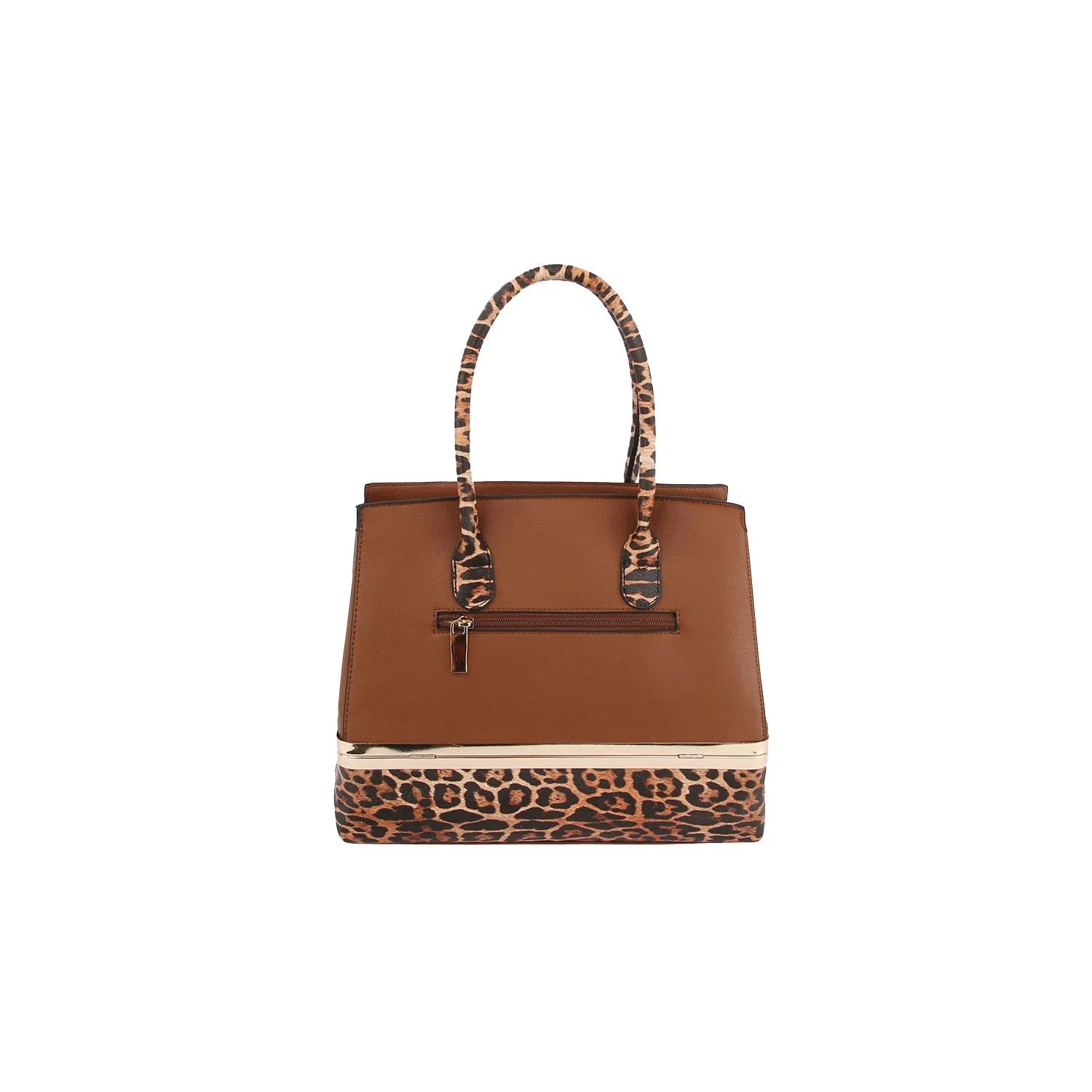 2 in 1 Cheetah Accent Handbag and Clutch