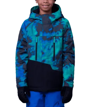 686 Youth Geo Insulated Snowboard Jacket Greenery Nebula Colourblock 2024