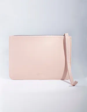 Blush Leatherette Clutch