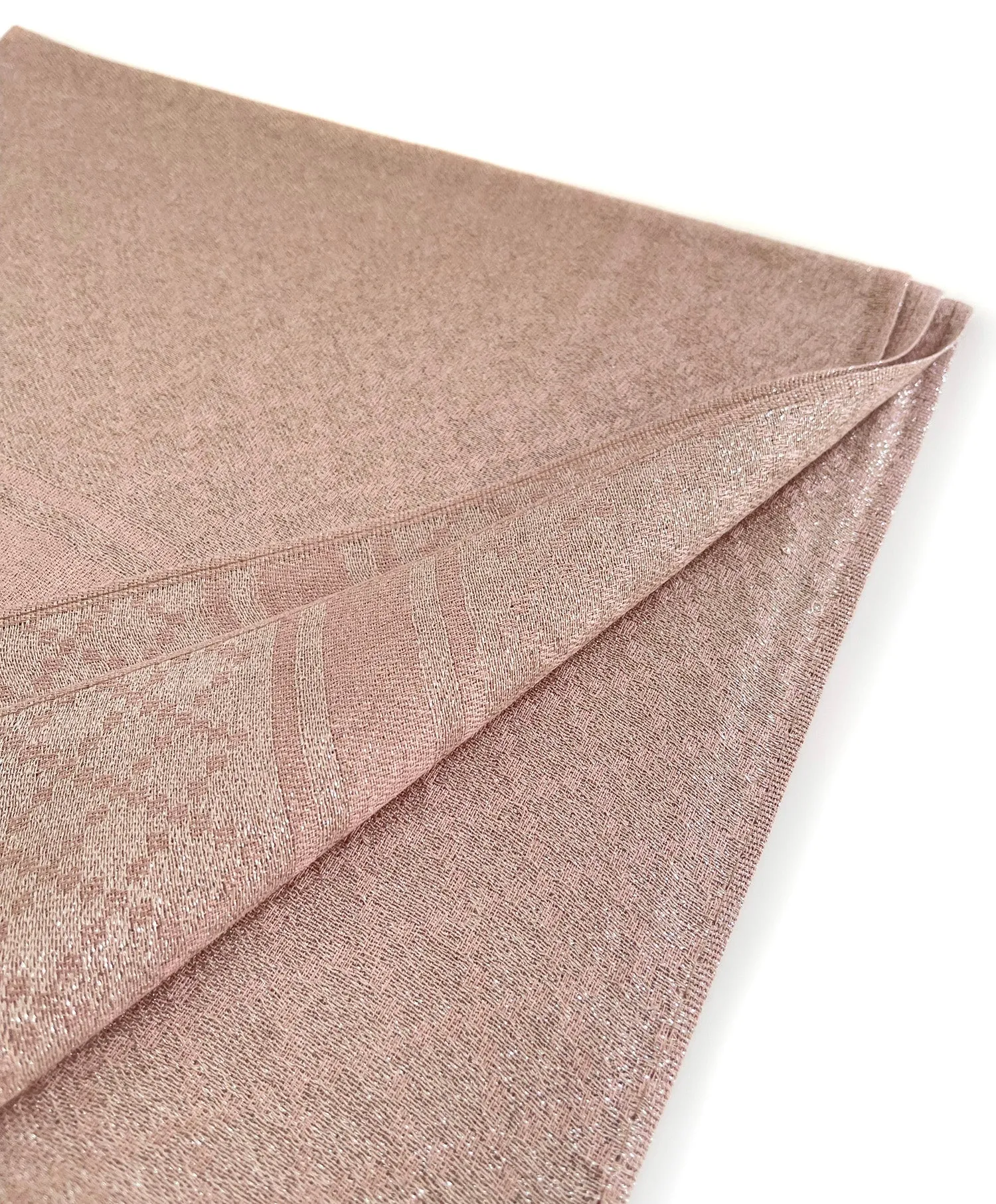 BLUSH PINK SPARKLY METALLIC EVENING SHAWL SCARF