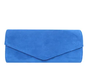 Clutch Handbag Suede - Cobalt