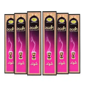 Cycle Pure Oudh Natural Incense Sticks, Long Lasting Masala Bathi for a Special and Divine Prayer Experience - Pack of 6 (14 sticks per Pack)