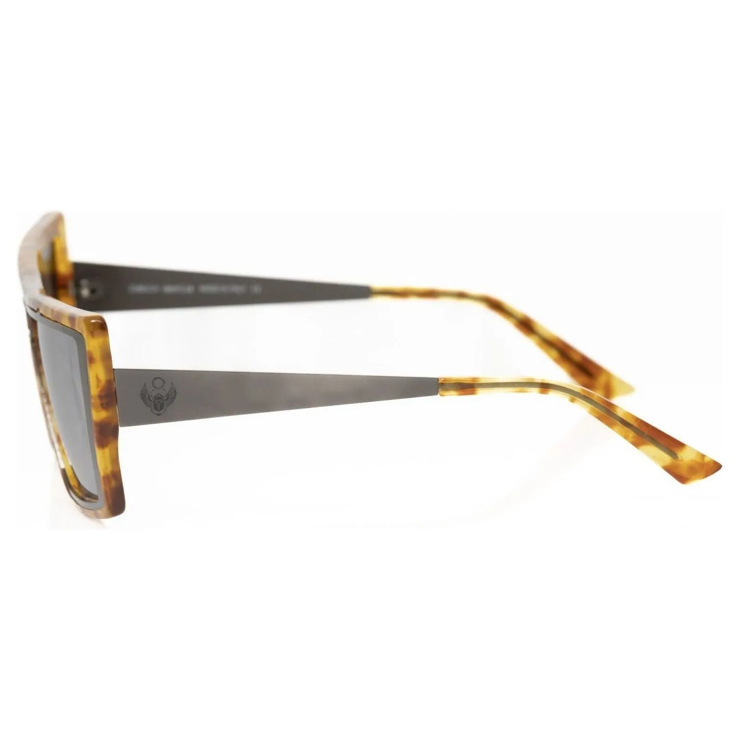 Frankie Morello Brown Acetate Women Sunglass