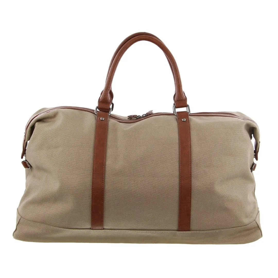 GAP - 24 Canvas PU Trim overnight bag - Khaki