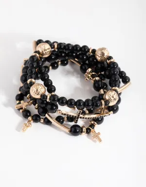 Gold Cross Mash Bracelet Pack