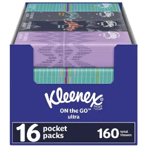 Kleenex On the Go Facial Pocket Tissues 16 Packs of 10 Tissues, 160 Count