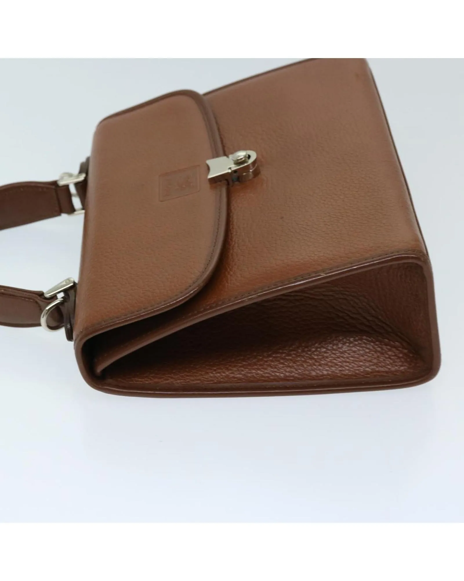 Leather 2-Way Hand Bag in Brown