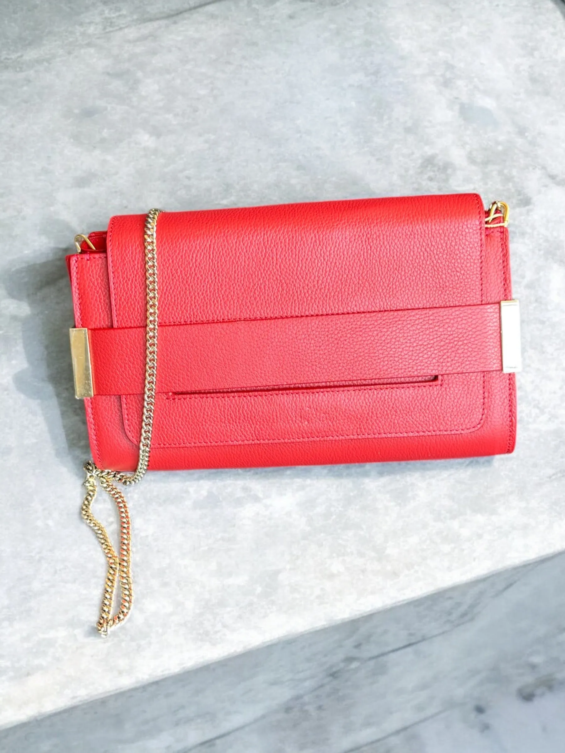 Makeda - Chloe Leather Clutch Bag