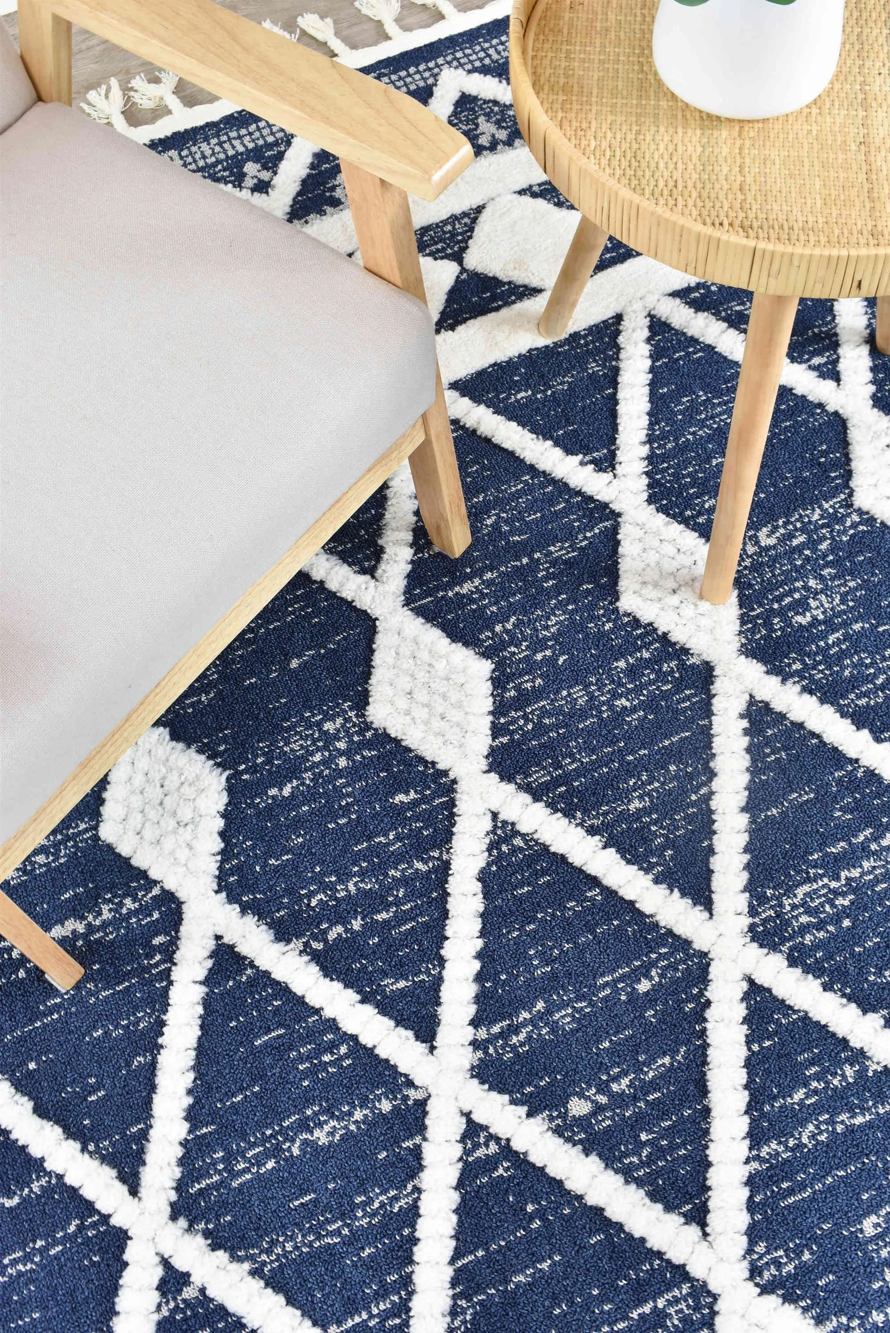 Mia B0370A Navy Rug by Austex