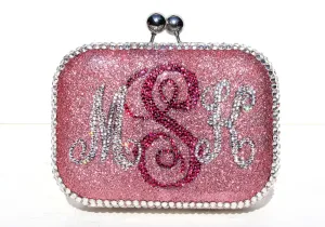 Personalized Monogram Crystal Clutch