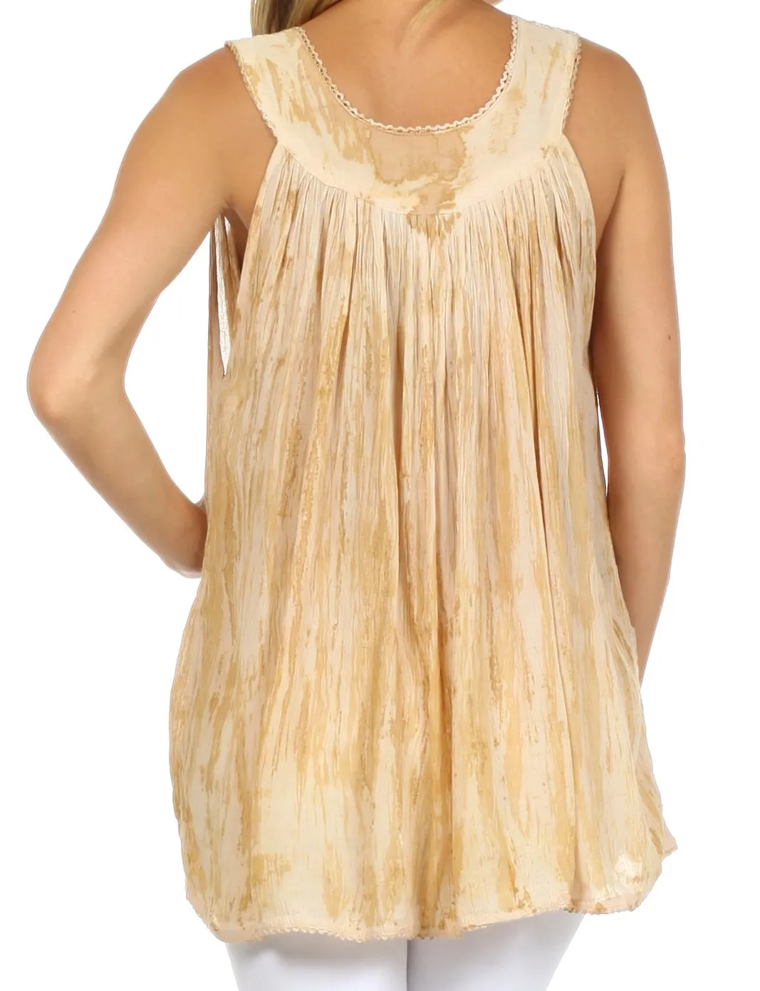 Sakkas Boho Love Sleeveless Blouse