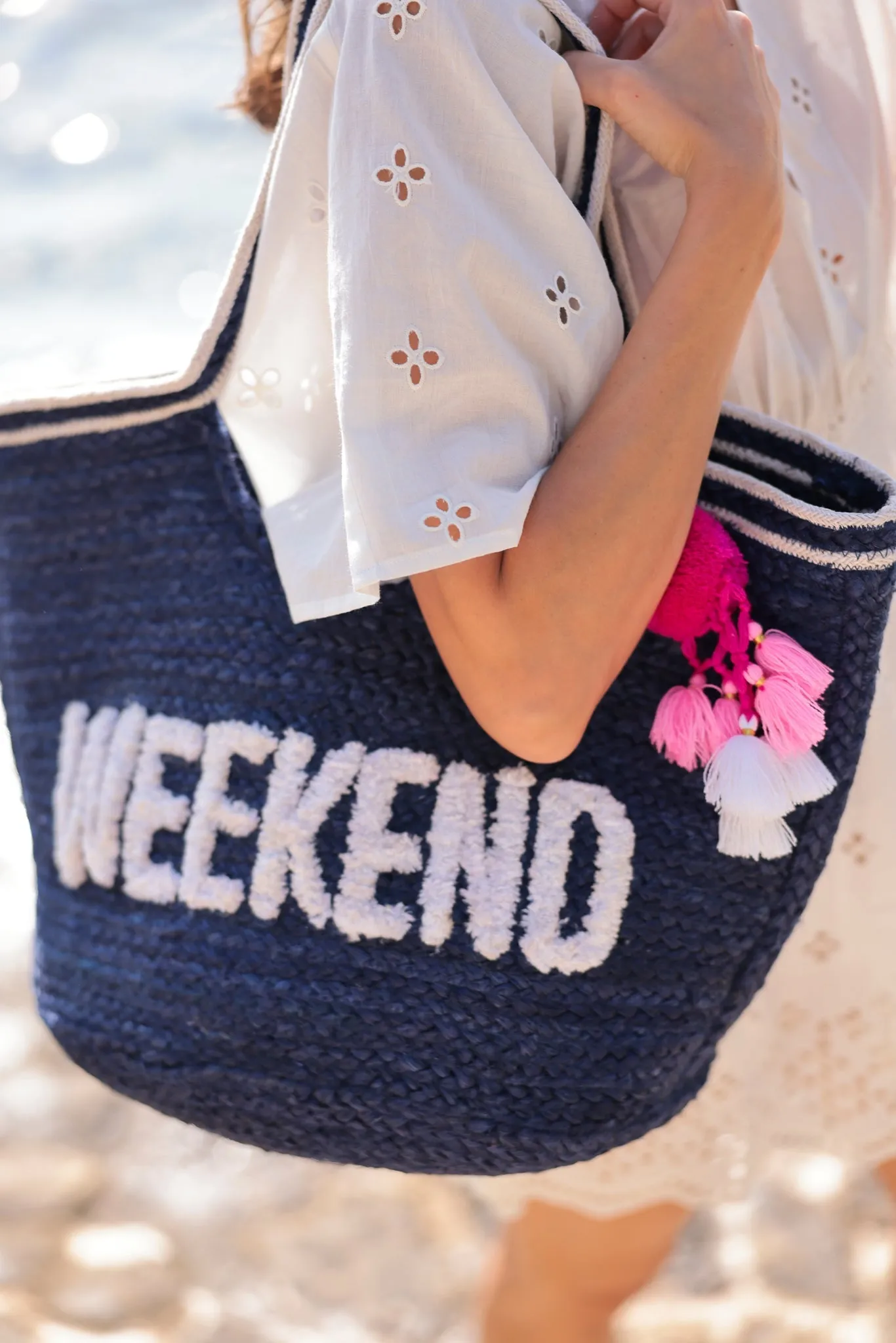 Shiraleah "Weekend" Tote, Navy - FINAL SALE ONLY