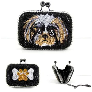 Swarovski Crystal Puppy Clutch