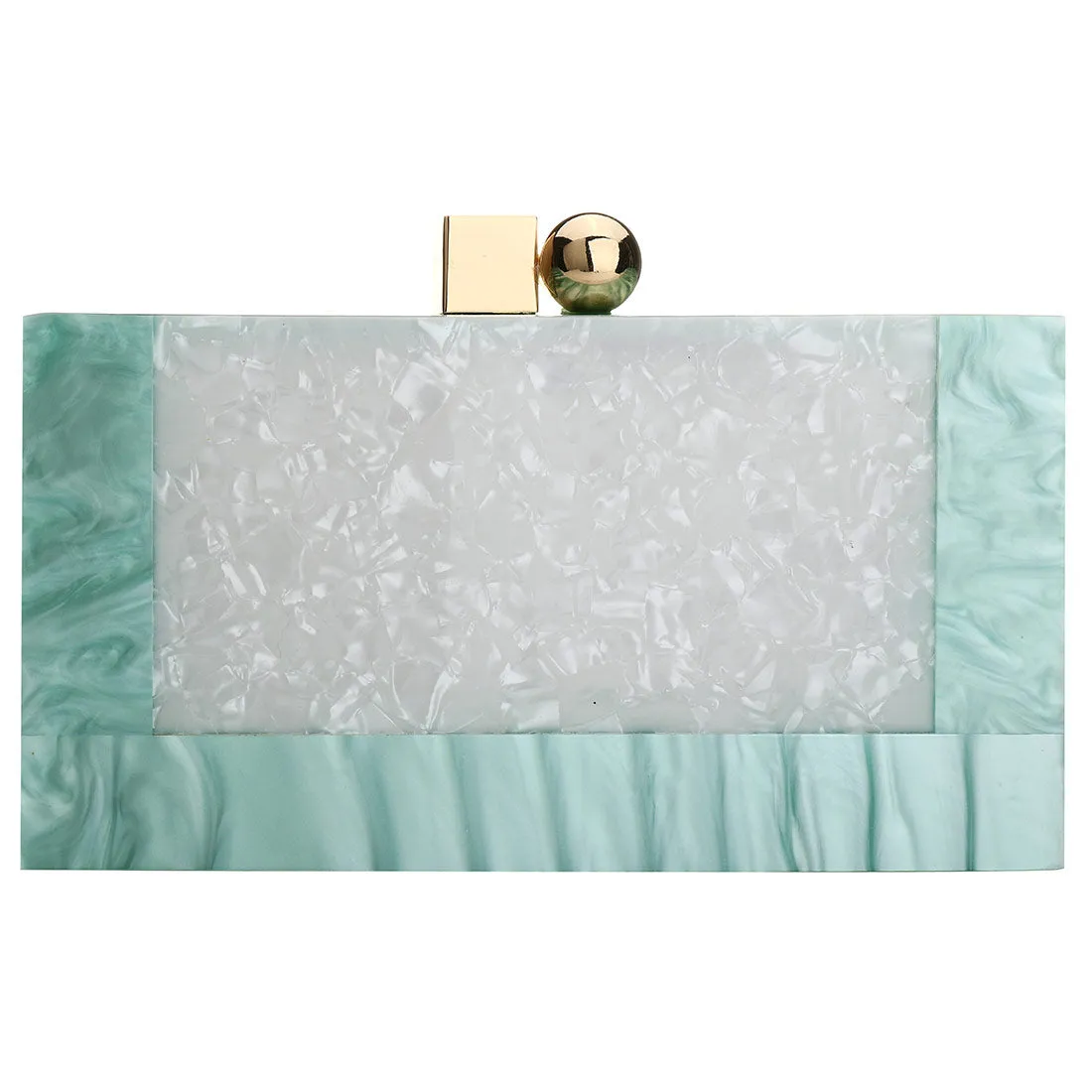 TEEK - Contrast Color Ball Block Clutch