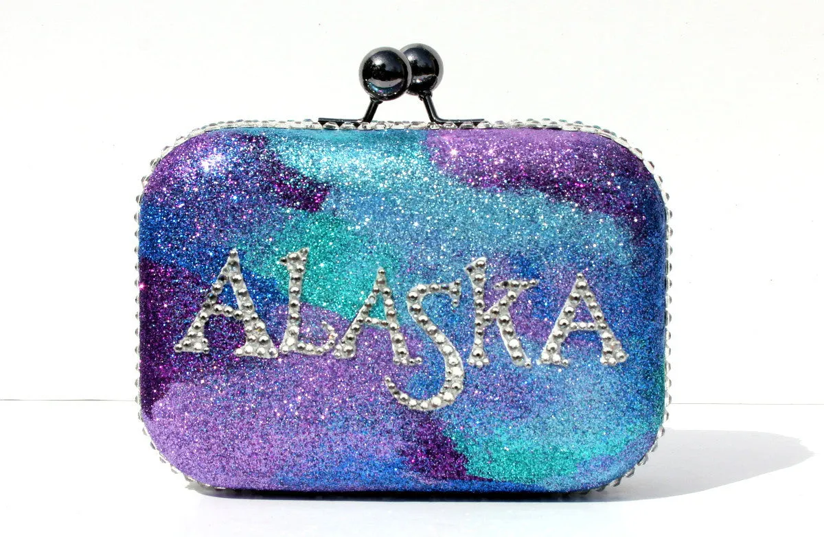 US State Crystal Clutch Purse