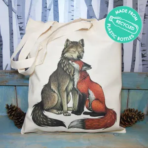 Wolf and Fox Eco Tote Bag ~ Made from Recycled Plastic!