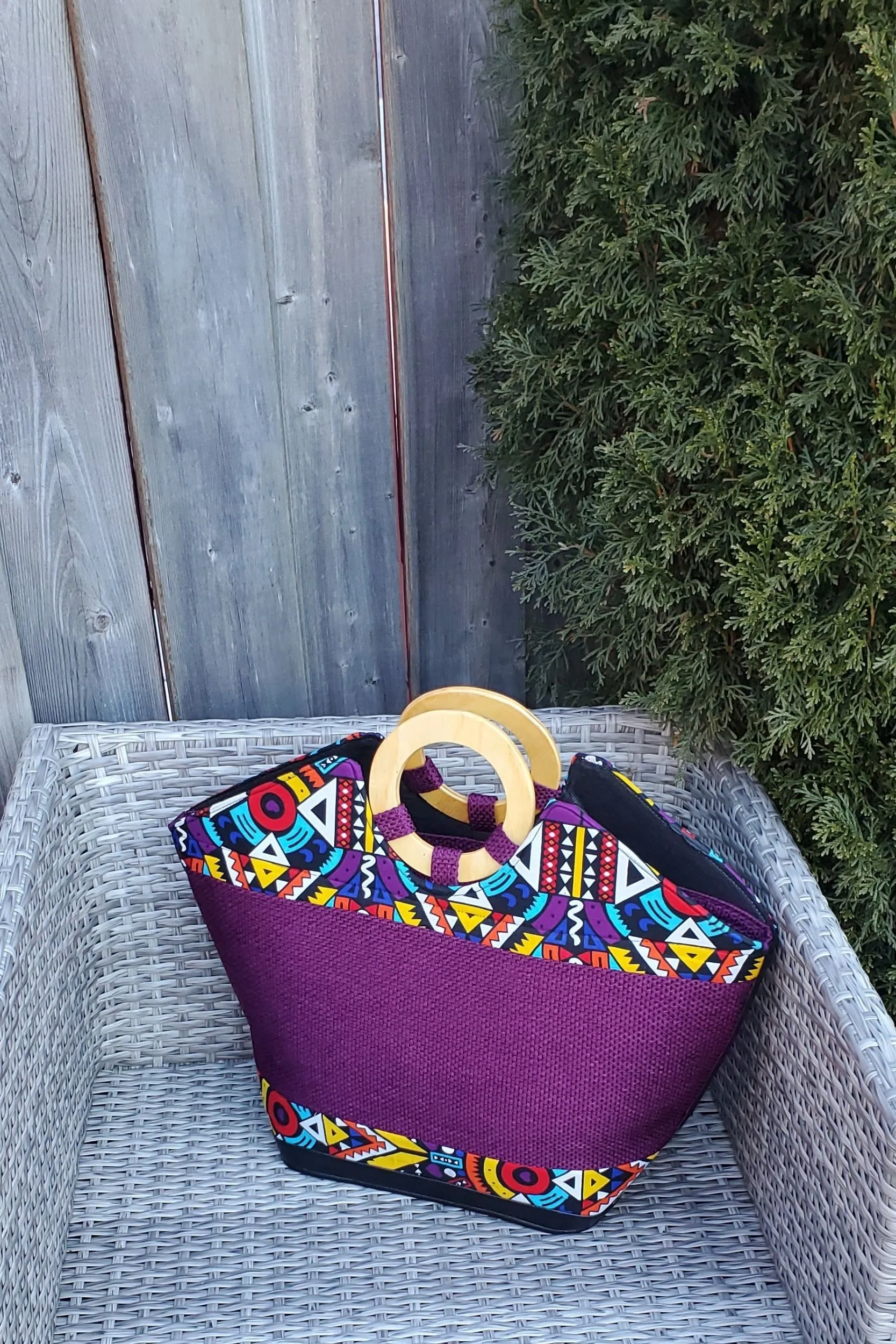 ZEH African Print Tote Bag